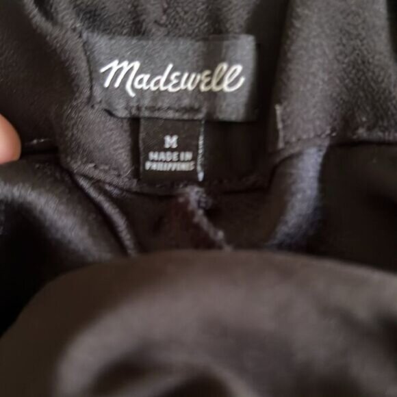 Madewell black Drapey scallop hem pull on Shorts Sz M - Picture 5 of 5